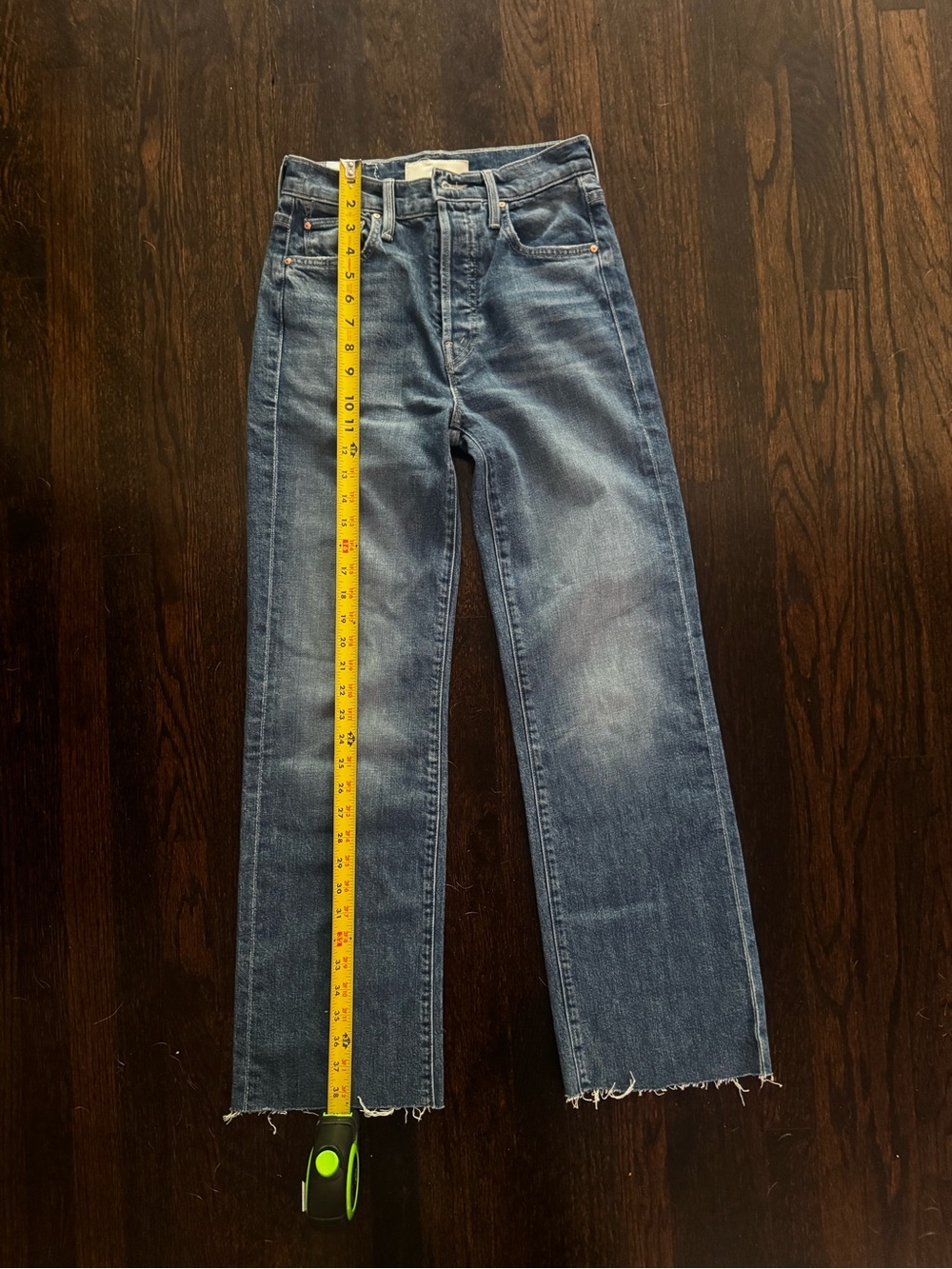 MOTHER
THE RAMBLER SNEAK Running with scissors Denim Jeans in Medium Blue 25